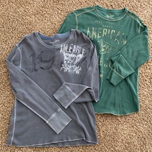 American Eagle Men’s henleys, sz LG